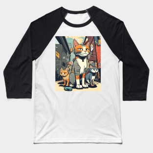 Support Your Local Street Cats Funny Baseball T-Shirt